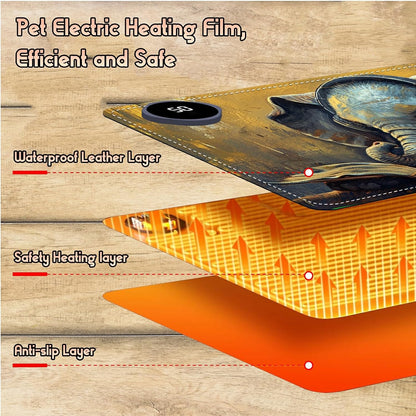 Heated Desk Pad Heated Large Mouse Pad, Electric Quickly Warm Desk Mat with 3 Levels Heating 3 Hours Auto Shut-Off, 31.5" x 13" Warm Gaming Mousepad Hand Foot Warmer, Baby Elephant