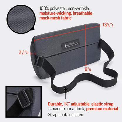OPTP The Original McKenzie Slimline Lumbar Support, Slim Lumbar Cushion | Low back support for office chair, car seats & travel lumbar pillow, the preferred lumbar cushion by physical therapists