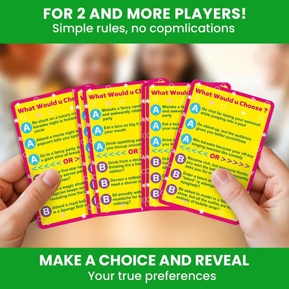 QUOKKA Card Game for Teens, Kids, Adults – 500+ Hilarious Travel & Vacation Scenarios | Funny Getaways What Would You Choose Challenge | Family Nights & Party Game for Friends, Road Trips & Sleepovers
