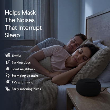 SNOOZ Pro White Noise Sound Machine - Natural Fan Noise, Non-Looping Sound, App Scheduler - Travel Case Included, Sleep Aid for Adults & Baby, 10 Volume Settings, Portable, Gift Registry - Cotton