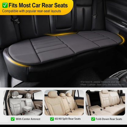 kingphenix Memory Foam Car Seat Cushion for Driver and Office Chair Comfort | 1.2-Inch-Thick Memory Foam Seat Pad, Soft, Breathable Fabric, Non-Slip Silicone Bottom for Long Drives and Office Use, Black