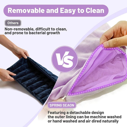 Microwavable Neck Heating Pad for Shoulders, Back and Chest | Warm & Cooling Plush Shoulder Weighted Heating Pad, Adjustable Comfort Fit For Women And Men For Home & Office