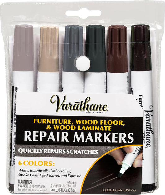 Varathane 347840 Wood Stain Repair Marker Kit, Assorted Warm Tones