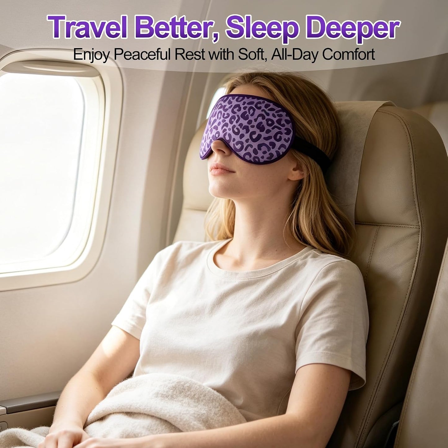 Sleep Mask, Silk Eye Mask for Sleeping with Adjustable Strap, Satin Blackout Sleeping Eye Mask for Men&Women, Comfortable Blindfold Eyeshade for Night Sleep(Black)