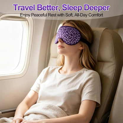 Sleep Mask, Silk Eye Mask for Sleeping with Adjustable Strap, Satin Blackout Sleeping Eye Mask for Men&Women, Comfortable Blindfold Eyeshade for Night Sleep(Black)