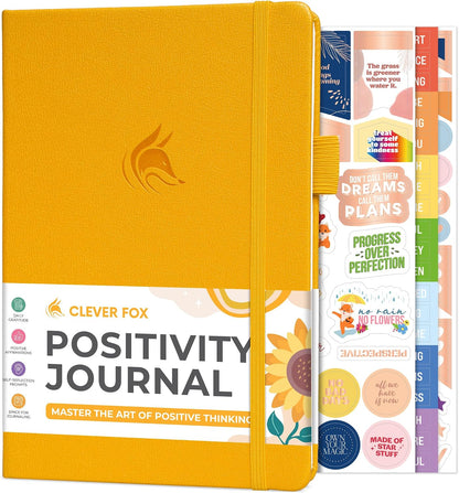 Clever Fox Positivity Journal for Women, 5-minute Gratitude, Seashell