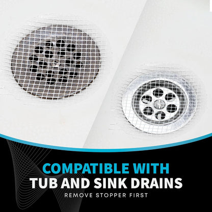 TubShroom 26 Pack Square Disposable Drain Cover - Hair Catcher Mesh Sticker Strainers for Shower Bathtub and Bathroom - Hair Catcher Sticker Drain Protector - Half Year Supply