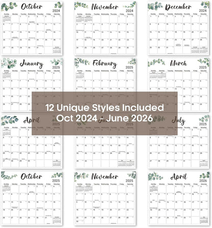 2026-2027 Magnetic Calendar for Refrigerator, Apr 2026-Dec 2027 | 21-Month Fridge Calendar 2026-2027 for Home Planning, Scheduling and Easy Organization, Greenery