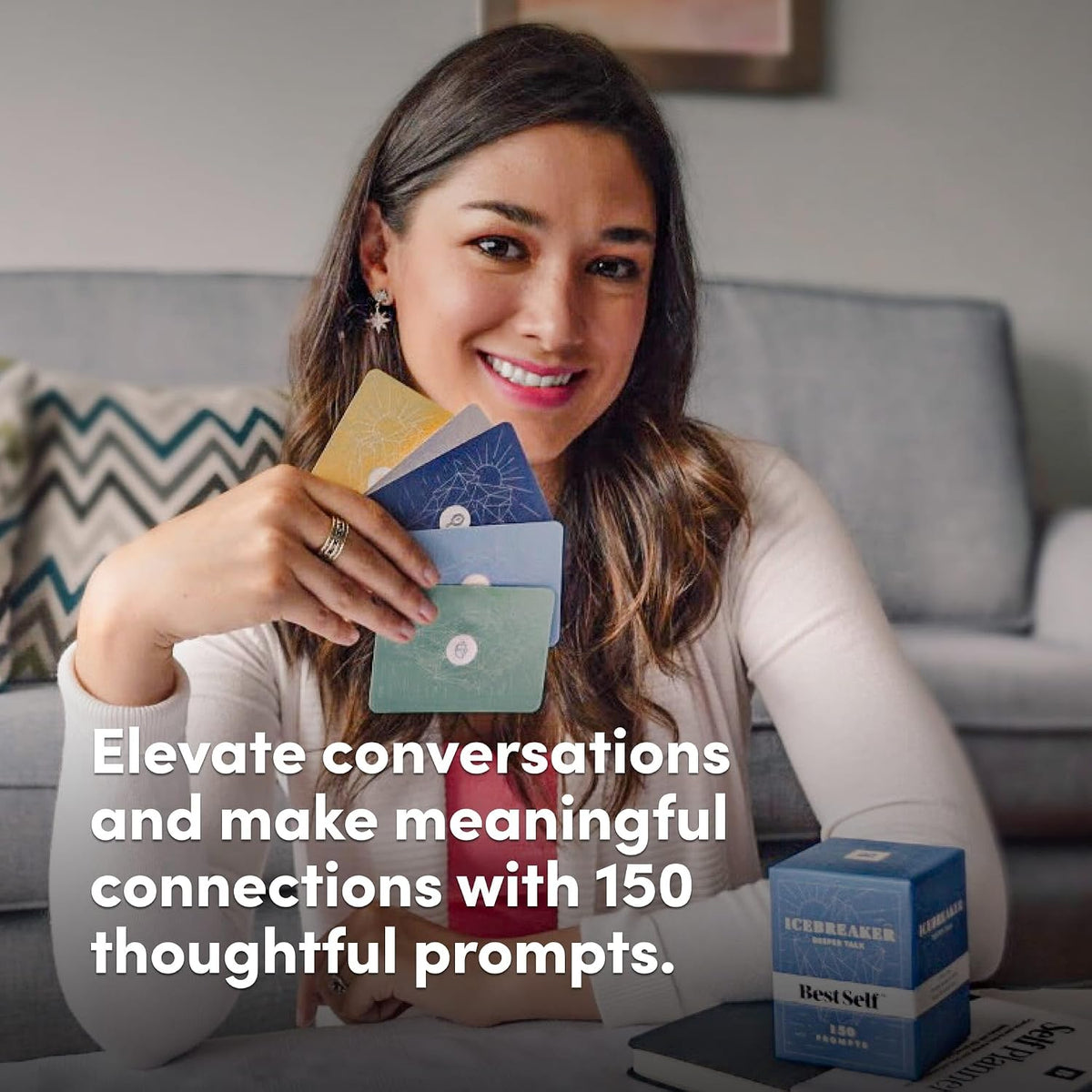 BestSelf Icebreaker Deck – 170 Ice Breaker Cards for Adults, Work & Groups