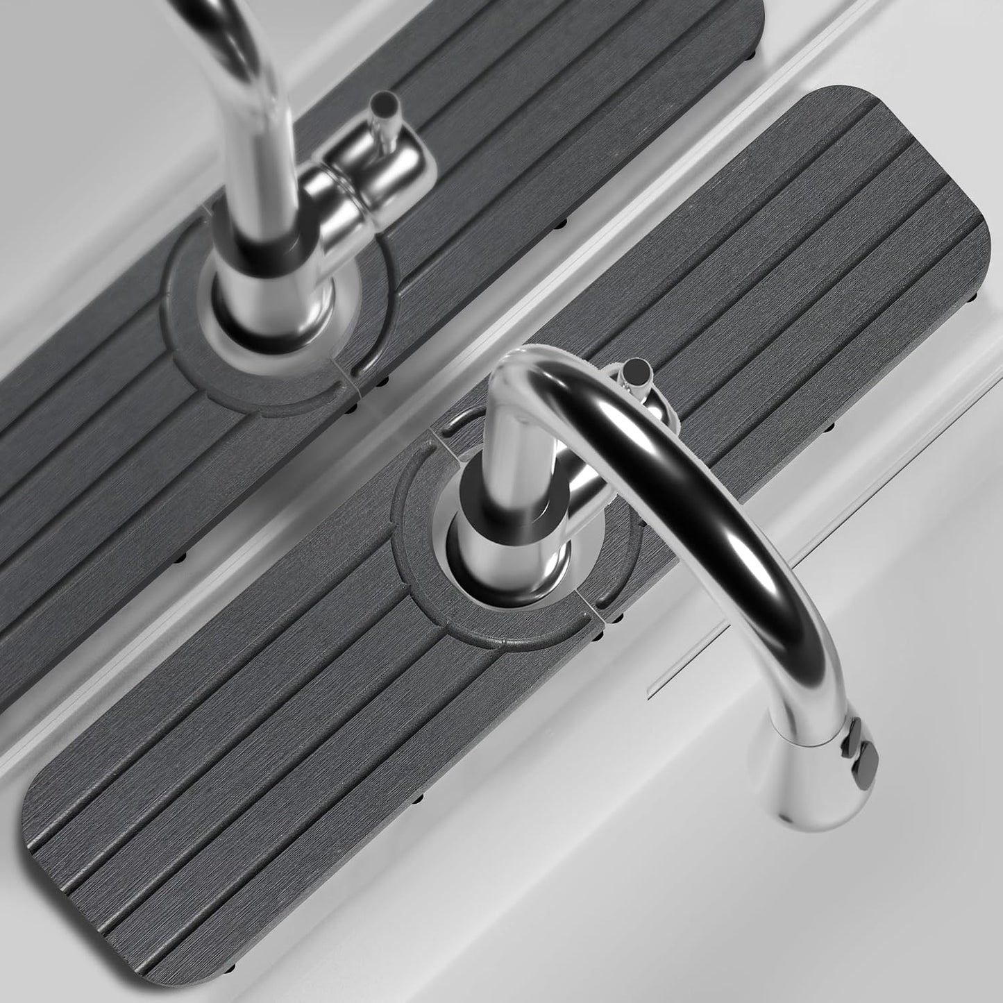 Water Absorbing Stone Kitchen Sink Mat Faucet Splash Guard for Bathroom | Quick Dry, Raised Feet, Diatomaceous Earth, Stone Faucet Mat, Sink Protector for Counter, Sink Accessories, Bathroom Decor