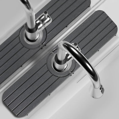 Water Absorbing Stone Kitchen Sink Mat Faucet Splash Guard for Bathroom | Quick Dry, Raised Feet, Diatomaceous Earth, Stone Faucet Mat, Sink Protector for Counter, Sink Accessories, Bathroom Decor