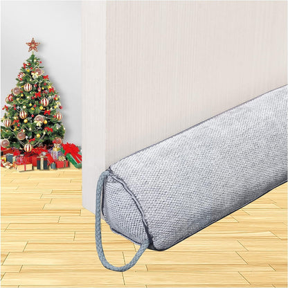 Triangle Under Door Draft Stopper Noise Blocker 38 Inches for Door Bottom Air Seal Insulation and Soundproof, Heavy Duty Weather Guard Snake Stripping, Gray