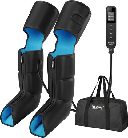 FIT KING Leg Compression Massager with Heat for Circulation and Pain Relief