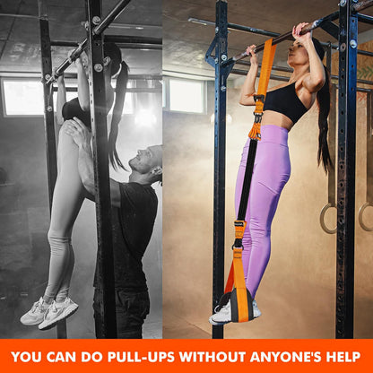 HPYGN Two Foots Pull Up Assistance Bands, Heavy Duty Resistance Band for Pull Up Bar, Adjustable Weight/Size with Fabric Feet/Knee Rest, Bands for Pull Up Assist for Strength Training, Pull Up