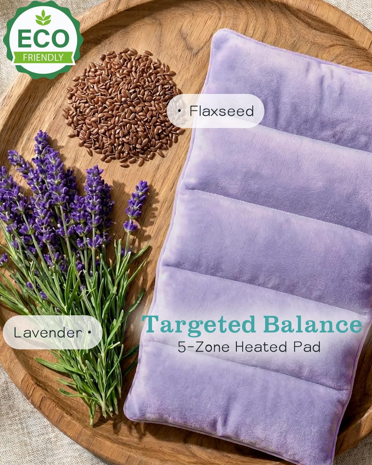 Small Microwave Heating Pad for Neck and Shoulder, Microwavable Versatile Cold/Heated Muscle Ache, Soothing Fatigue Wrap for Back Pain and More, Moist Heat Pad Warm Compress (Purple, 7" × 12")
