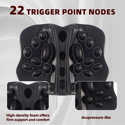 Trigger Point Back Massager, 22 Node Shoulder Blade Release Tool | 22 pressure nodes, curved ergonomic design, adjustable bodyweight pressure, for neck shoulders upper back hips and legs