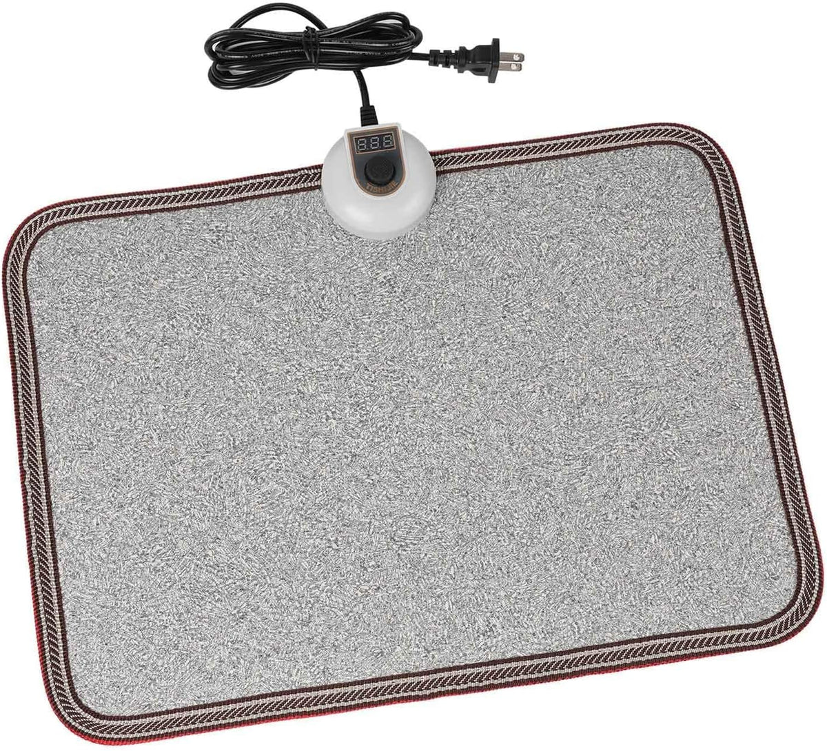 Electric Heated Floor Mats - AC 110V Foot Heater, Heated Foot Warmer Mat Under Desk for Office and Home (Black)