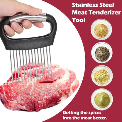 JAYVAR Large Onion Holder for Slicing, 304 Stainless Steel | Large Onion Cutter Vegetable Chopper, Tomato Slicer for Potato, Practical Meat Tenderizer Tool