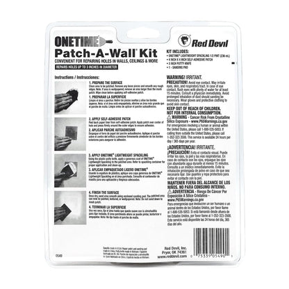 Red Devil 0542 ONETIME Lightweight Spackle Wall Repair, Spackling for Holes Drywall, 1/2 Pint, White, 8 Ounce, Made in USA