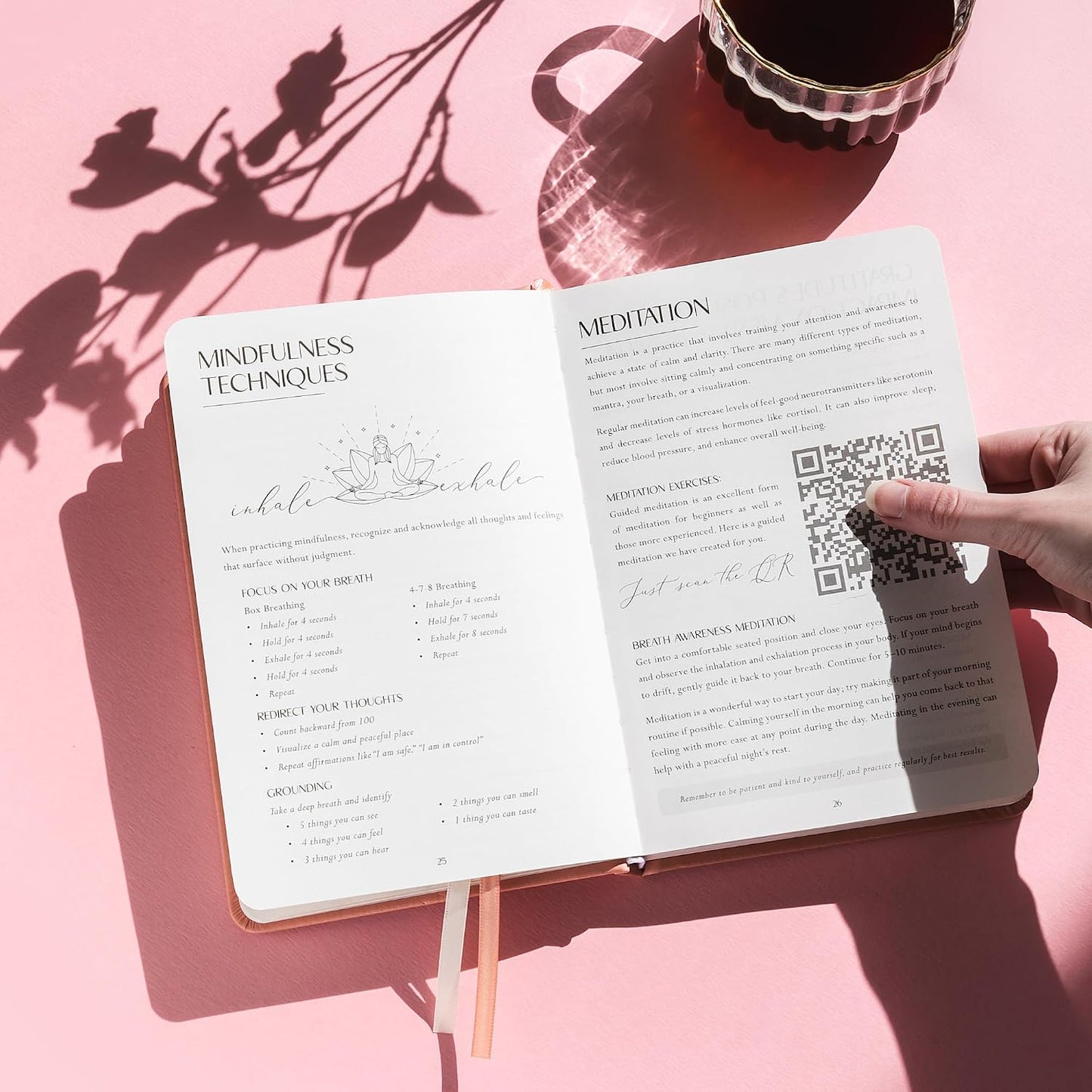 FINDING BALANCE Mental Health Journal – 6-Month Daily Journal with Prompts for Mindfulness, Self-Care & Healing – Anxiety & Depression Management – Hardcover