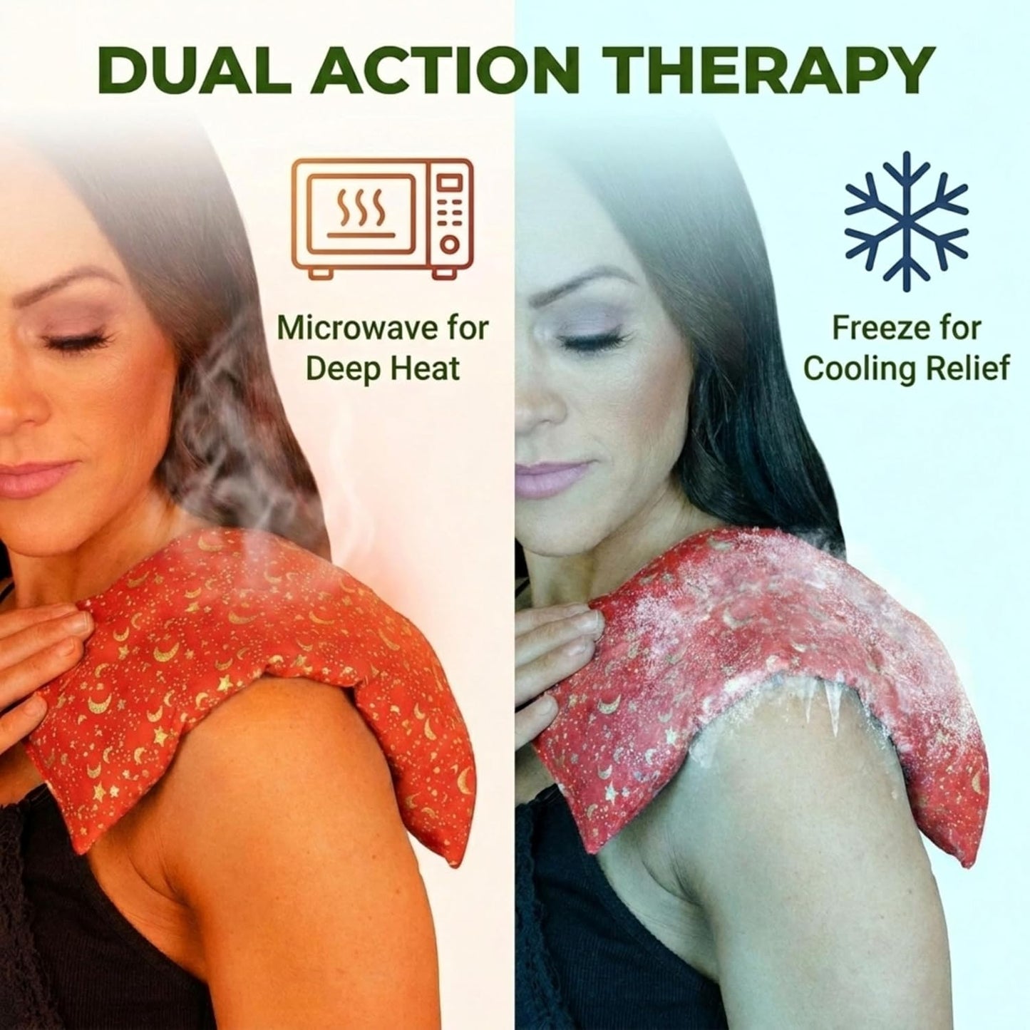 Nature's Approach Basic Herb Pack Heating Pad, Indigo | 12-herb aromatherapy rice & flaxseed fill for hot or cold therapy on neck, back, shoulders & more