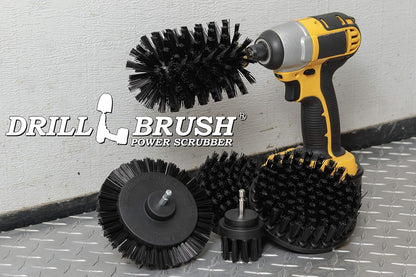Grout Cleaner Kit - Bathroom Drill Brush Attachment Set - Shower Cleaner | Household Cleaning Supplies - Tub Scrubber - Toilet Brush - Spotless Tiles - Power Scrubbing Nylon Bristles