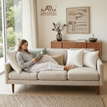AM AEROMAX 12x20 Memory Foam Throw Pillow Insert, Rectangular Lumbar, White