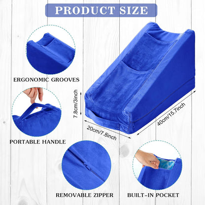 Buryeah Dark Gray Arm Elevation Pillow 2 Pocket, Plush Material
