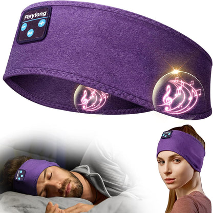 Perytong Sleep Headphones Wireless, Bluetooth Sports Headband Headphones with Ultra-Thin HD Stereo Speakers Perfect for Sleeping,Workout,Jogging,Yoga,Insomnia, Air Travel, Meditation (Grey)