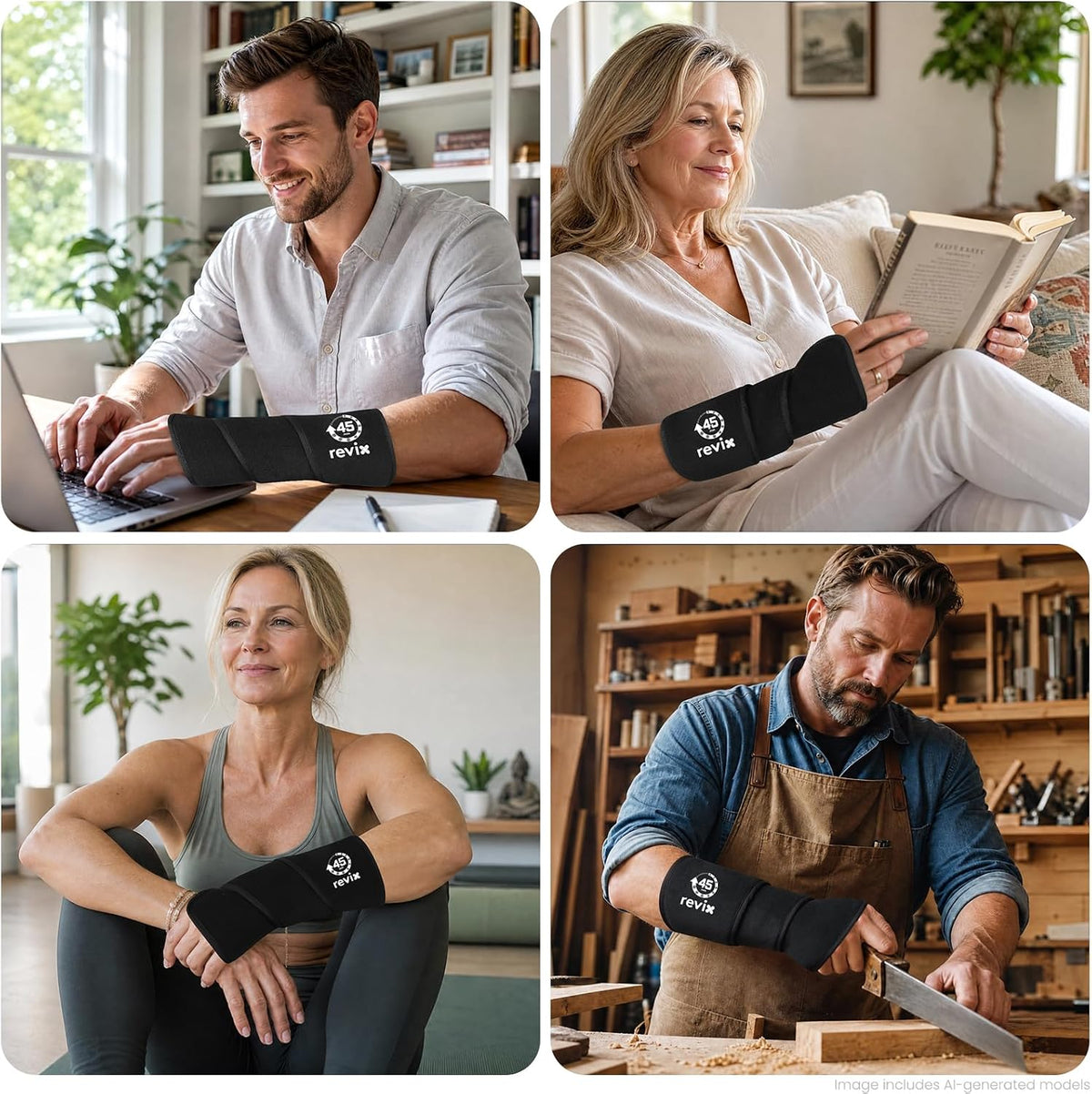 REVIX 45-Min Long-Lasting Wrist Ice Pack for Carpal Tunnel Relief