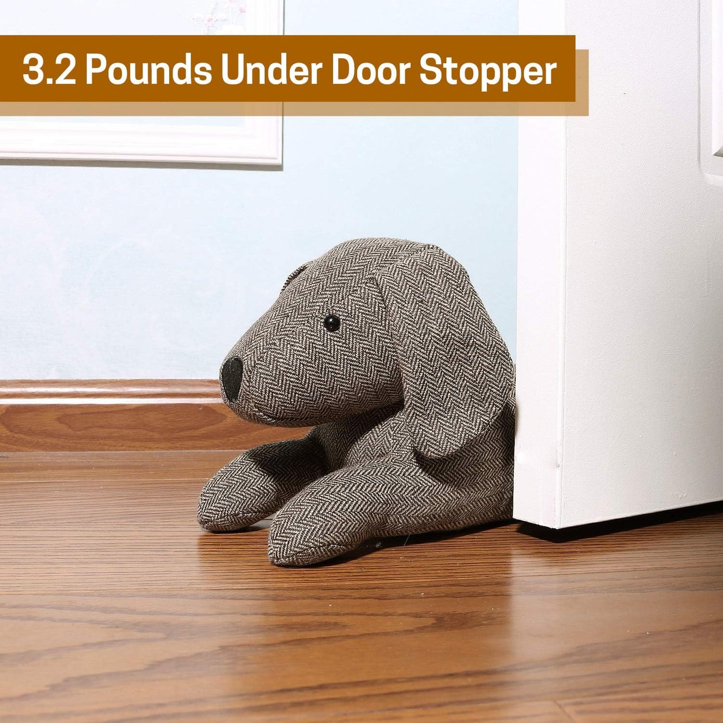SWISSELITE 36 Inch Under Door Stopper, Decorative Door Noise Blocker | Weighted 3.2 Pounds Animal Air Draft Stopper Soundproof Energy Saver for Door & Window