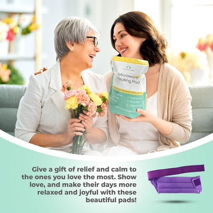 Microwavable Heating Pad for Lower Back and Menstrual Cramps - Moist Microwave Heating Pad for Muscles and Joints - Natural Microwave Hot Pack Heat Pad for Lower Back Pain - 1 Pack Purple