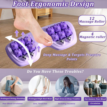 Portable Double Foot Massage Roller for Plantar Fasciitis Relief