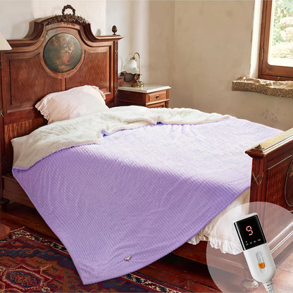 Texciting Heated Blanket 50X60,Soft Electric Blanket,ETL Certified,Grey | Heating Levels,Auto-Off Function,Heated Throw Blanket for Bed,Machine Washable,Gifts for Woman