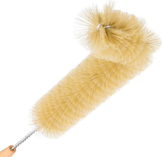 Redecker Natural Pig Bristle Radiator Brush with Oiled Beechwood Handle, 18-1/2-Inches