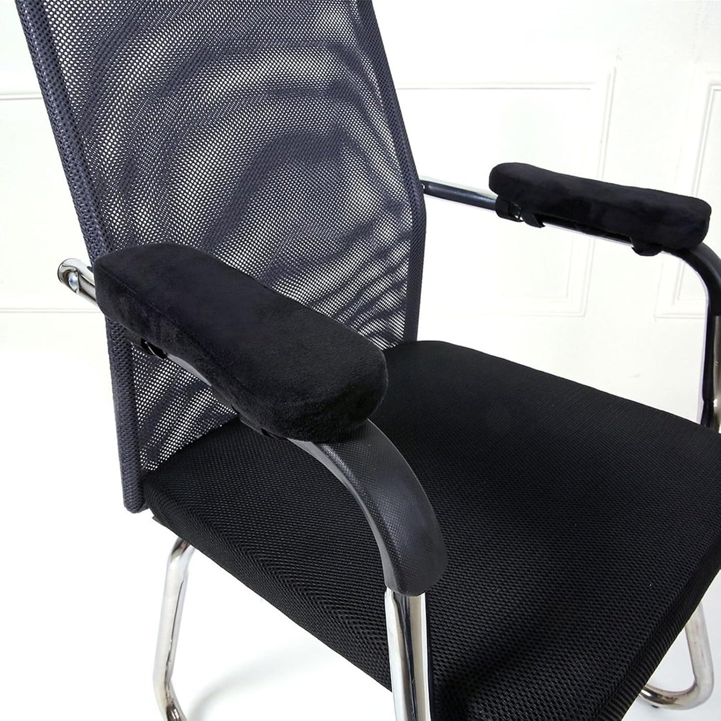 2pcs Office Chair Arm Pads Covers with Memory Foam Elbow Pillow for Forearm Pressure Relief for Office Chairs Gaming Chair