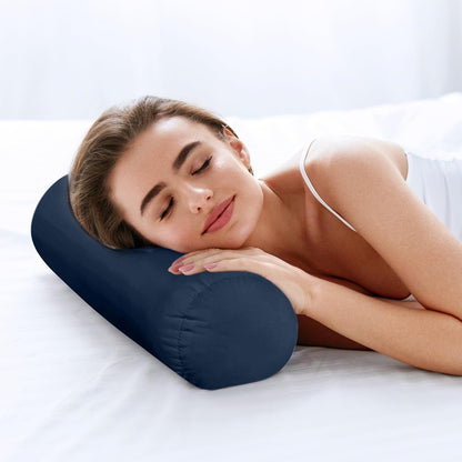 Utopia Bedding Bolster Pillow Inserts, 6x16 Neck roll Pillow, 2 Pack, White | Cylinder pillow, Round design, cervical & knee support pillow for sleeping, Massage relaxing and recovery, Set of 2, White