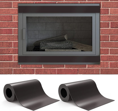 Flehomo Magnetic Fireplace Draft Stopper - Fireplace Cover to Block Draft from Vent, Prevent Cold Air and Heat Loss, Magnetic Fireplace Screen for Indoor Chimney, 2 Pack (36 x 6 inch)