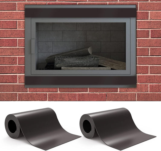 Flehomo Magnetic Fireplace Draft Stopper - Fireplace Cover to Block Draft from Vent, Prevent Cold Air and Heat Loss, Magnetic Fireplace Screen for Indoor Chimney, 2 Pack (36 x 6 inch)