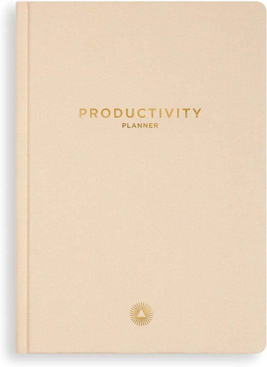 Intelligent Change - 3-Month Productivity Planner, Productivity Tools for Time-Management and Mindfulness, Daily To-Do List, A5 Undated Quarterly Planner, Beige (Beige)