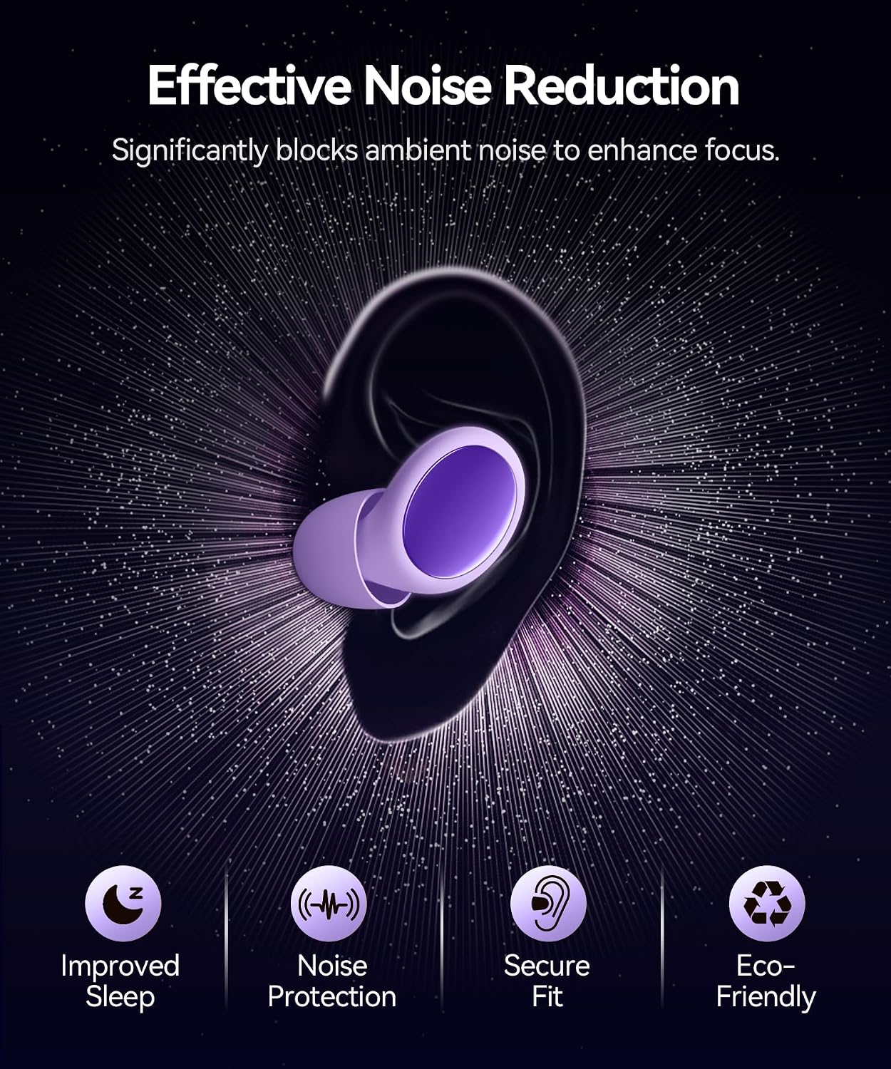 45dB Ear Plugs for Sleeping Noise Cancelling Ear Plugs for Noise Reduction & Snoring, Concerts, Earplugs for Sleep,Sider Sleepers Airplane, Silicone Earplugs Reusable Concert Ear Plug