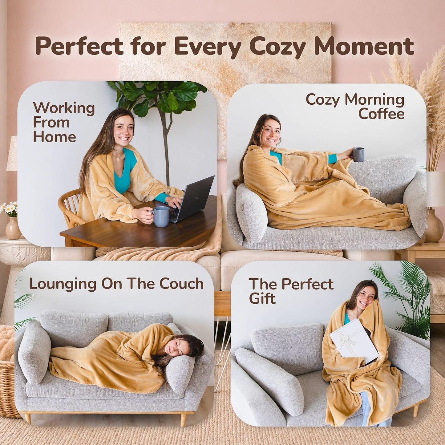 Wearable Blankets for Women & Men, Graduation Day Gift for Her, Cozy Gifts for Women, Wife Birthday Gifts Ideas