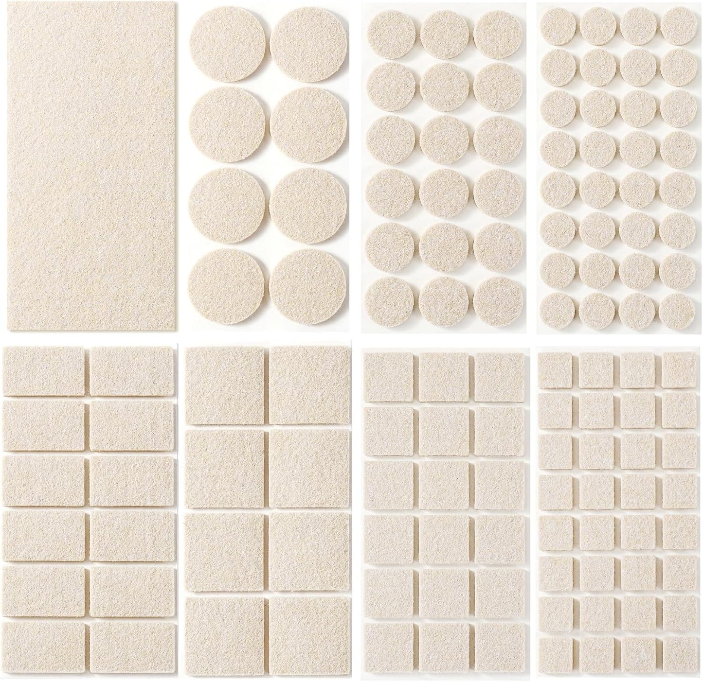 Felt Pads Small 3/8" Felt Pads for Cabinet Doors Bumpers, Cabinet Cushion Dots Felt Cabinet Door Stops, Self Adhesive Thick Bumper Pads to Protect Surfaces -Anti Scratch 234 Pcs Round Brown