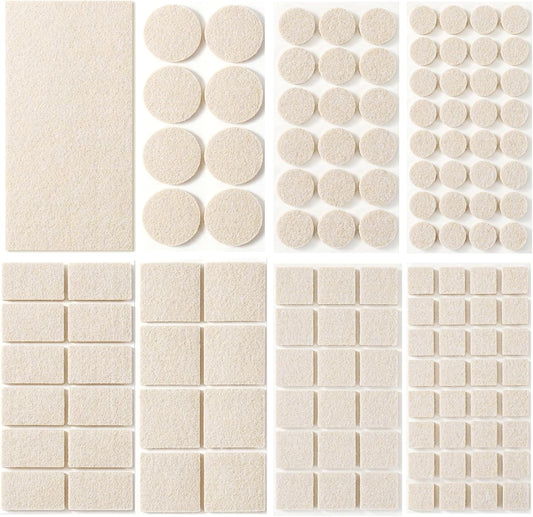 Felt Pads Small 3/8" Felt Pads for Cabinet Doors Bumpers, Cabinet Cushion Dots Felt Cabinet Door Stops, Self Adhesive Thick Bumper Pads to Protect Surfaces -Anti Scratch 234 Pcs Round Brown