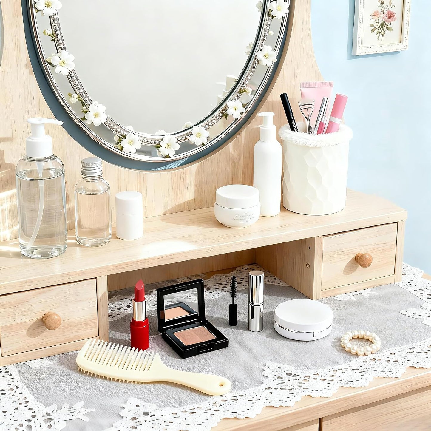 Glasses Case Eyeglass Holder Night Stand Plush Lined Holder,Cute Eyeglass Case Eye Glass Stand Case,Storage Organizer