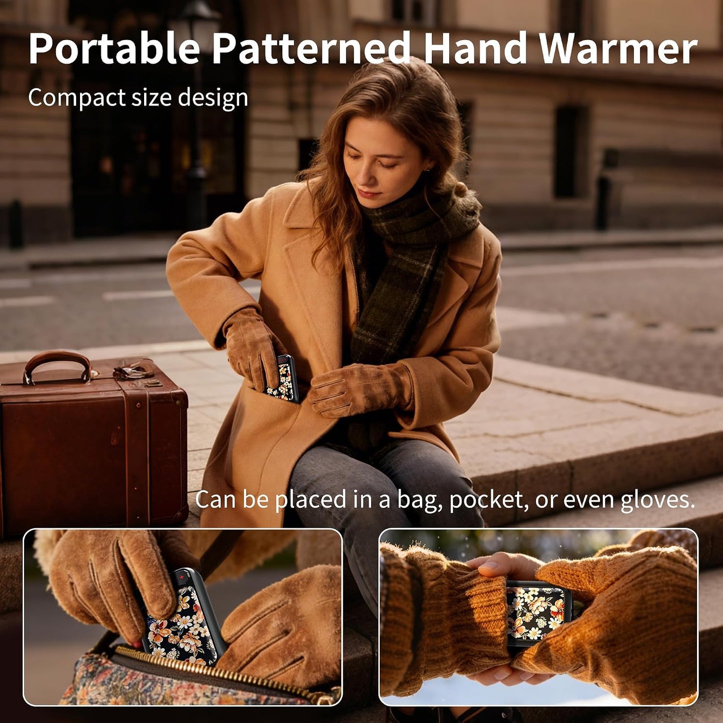 Lerat Hand Warmers Rechargeable, Electric Hand Warmers Reusable- Fast Heating Hand Warmer with 3 Heat Settings, Portable Hand Warmers Gifts for Women, Great for Hunting Camping Hiking