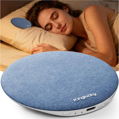 Kinglucky Pillow Speaker for Sleeping, Built-in White Noise Ultra-Thin Bluetooth 6.0 Under Pillow Speaker for Side Sleepers,Auto Shut-Off, Rechargeable Portable for Travel, Couples Shared Bed, Blue