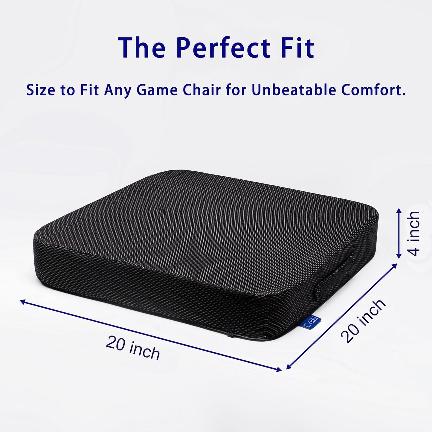 Ifoam Gel Infused Memory Foam Layer Wheelchair Cushion - Seat Cushion for Wheelchair-Office Chair, Kitchen Chair-Pressure Sore and Tailbone Pain Relief-High Dense Polyfoam Base (Black, 18×16×3 inch)
