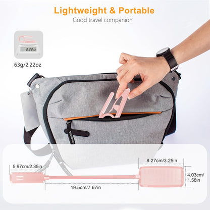 Gritin 9 LED Rechargeable Book Light for Reading in Bed | Eye Caring 3 Color Temps,Stepless Dimming Brightness,80 Hrs Runtime Small Lightweight Clip On Book Reading Light for Studying