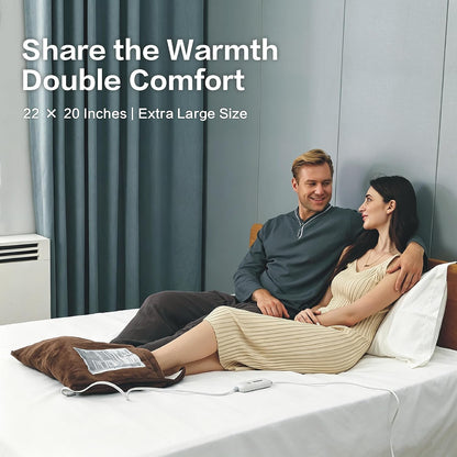 WarmMist Heated Foot Warmers, 22"×20" Electric Foot Heating Pad, Ultra Soft